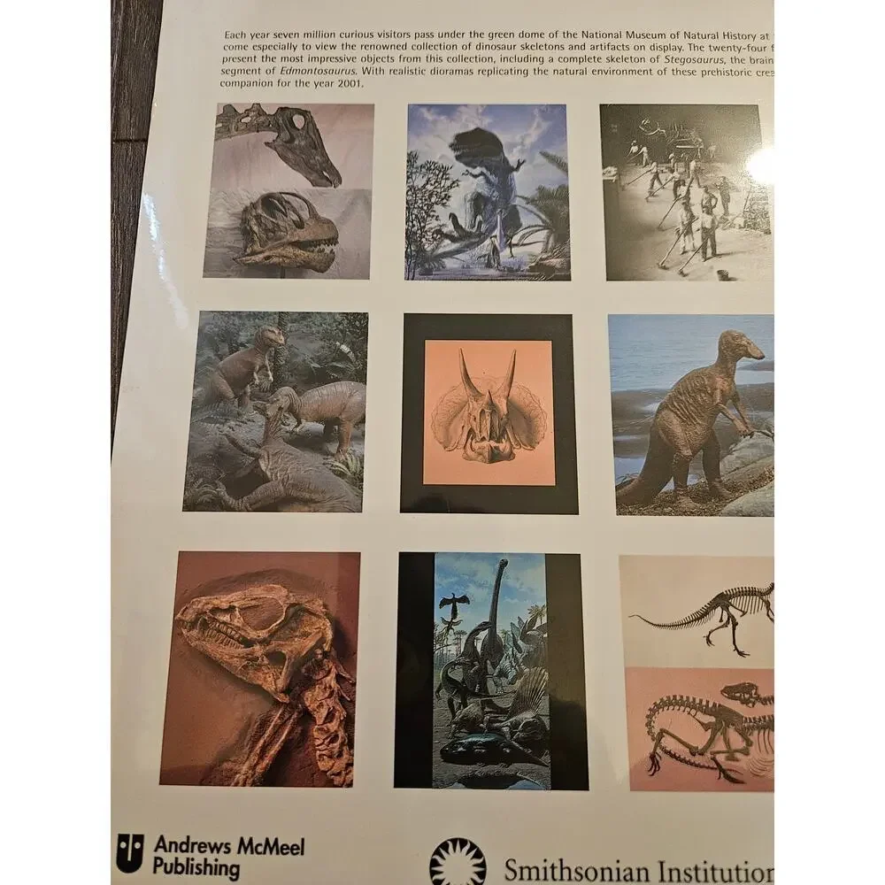 Smithsonian 2001 Dinosaurs Calender New Old Stock